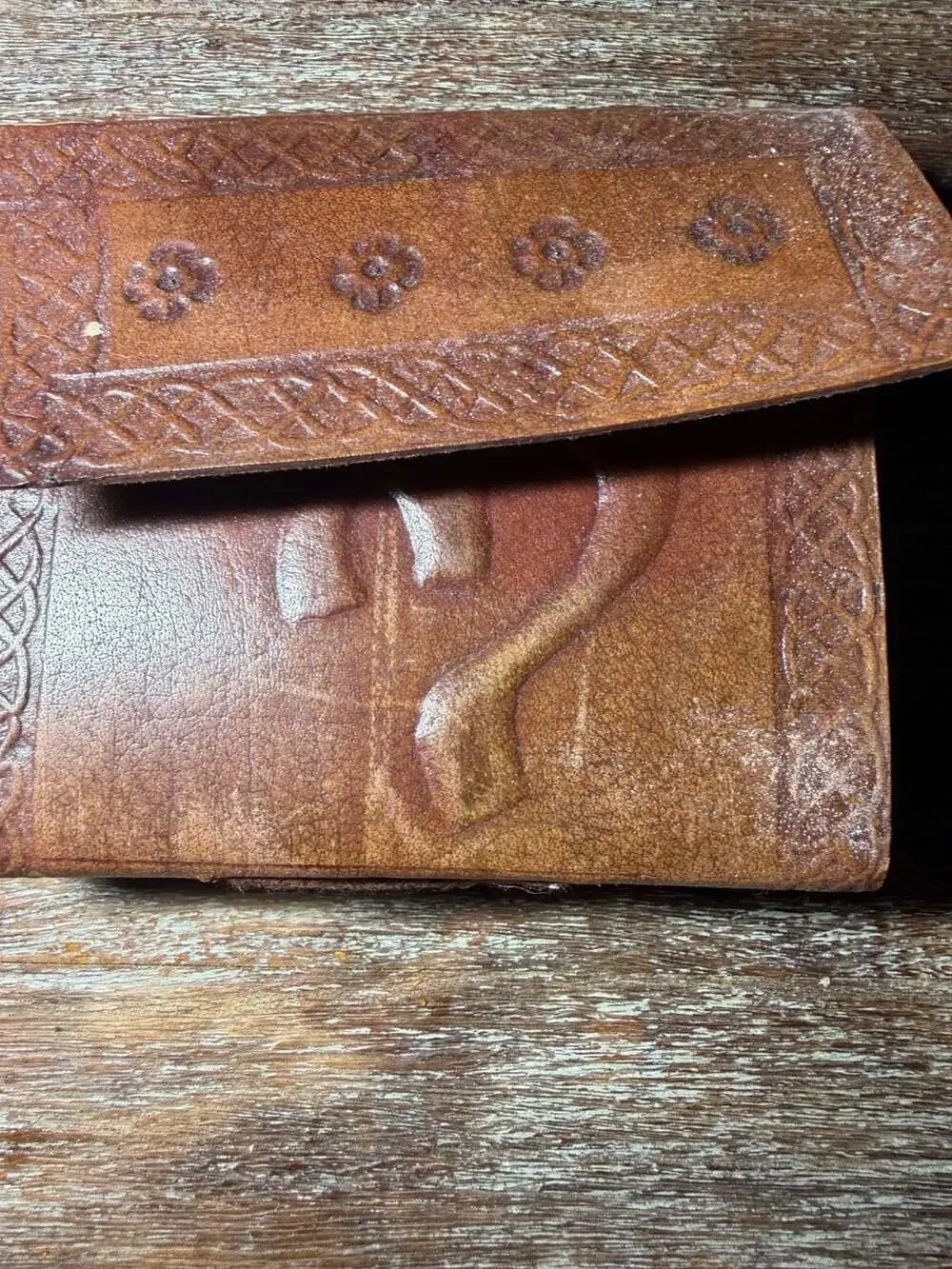 Handmade Embossed Leather Pocket Mini Notebook Journal